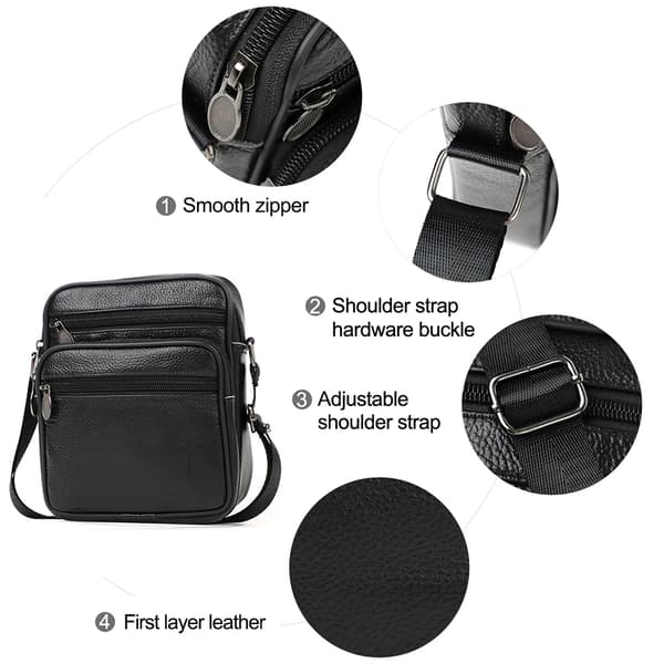 Stilren och Hållbar Crossbody Väska i Äkta Läder - Perfekt för Vardag och Resa