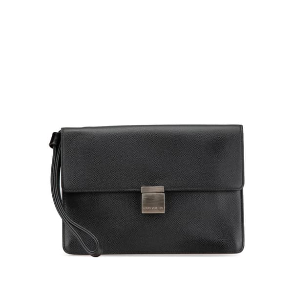 Pre-owned Louis Vuitton Taiga Selenga Black