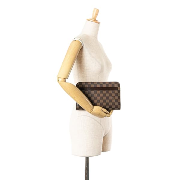 Pre-owned Louis Vuitton Damier Ebene Saint Louis Pochette Brown