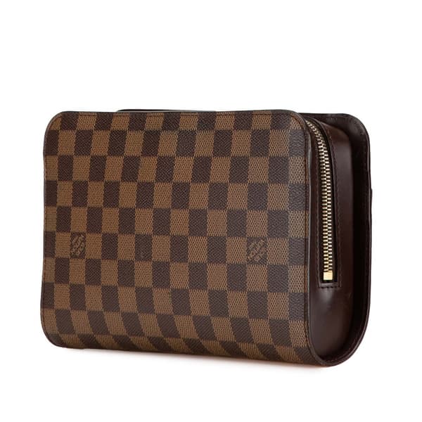 Pre-owned Louis Vuitton Damier Ebene Saint Louis Pochette Brown