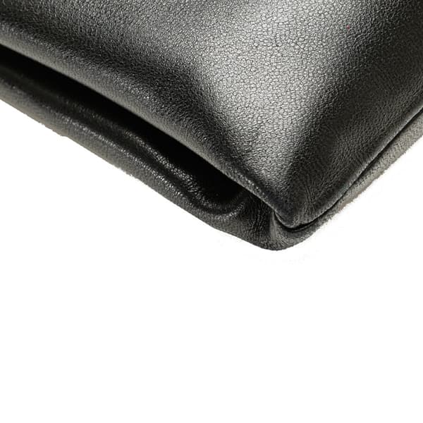 Pre-owned Chanel Lambskin Bow Long Clutch Black