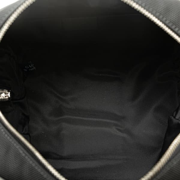 Pre-owned Gucci Techno Web Canvas Clutch Black