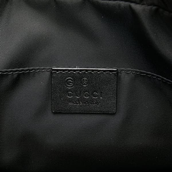 Pre-owned Gucci Techno Web Canvas Clutch Black