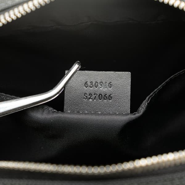 Pre-owned Gucci Techno Web Canvas Clutch Black