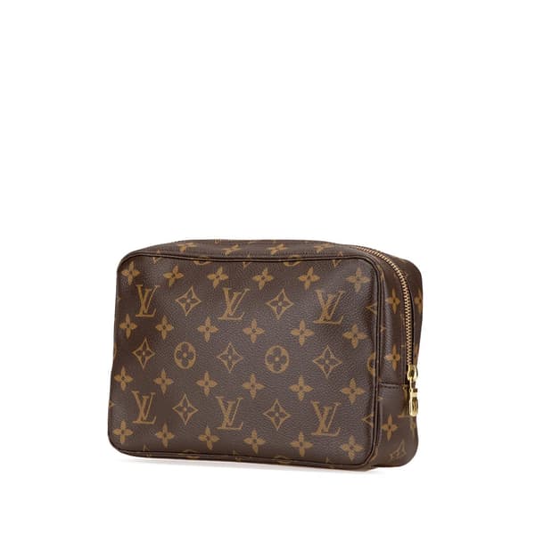 Pre-owned Louis Vuitton Monogram Trousse Toilette 23 Brown