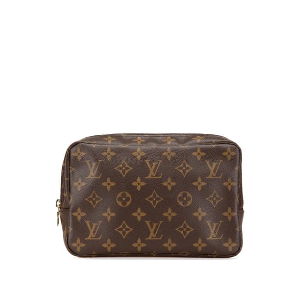 Pre-owned Louis Vuitton Monogram Trousse Toilette 23 Brown