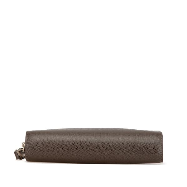 Pre-owned Louis Vuitton Taiga Pochette Baikal Brown