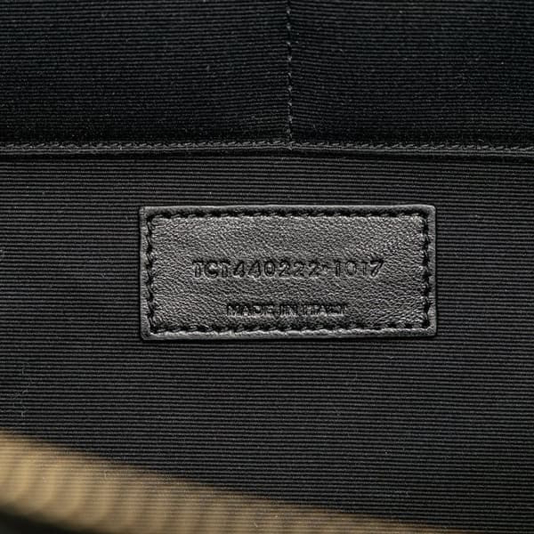 Pre-owned Saint Laurent Chevron Monogram Document Holder Black