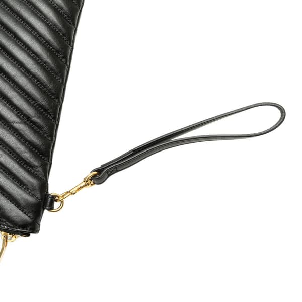 Pre-owned Saint Laurent Chevron Monogram Document Holder Black