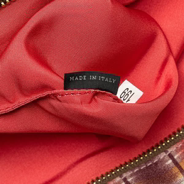 Pre-owned Prada Tessuto Stampato Clutch Pink