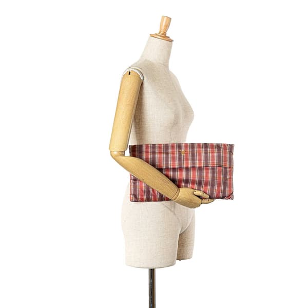 Pre-owned Prada Tessuto Stampato Clutch Pink