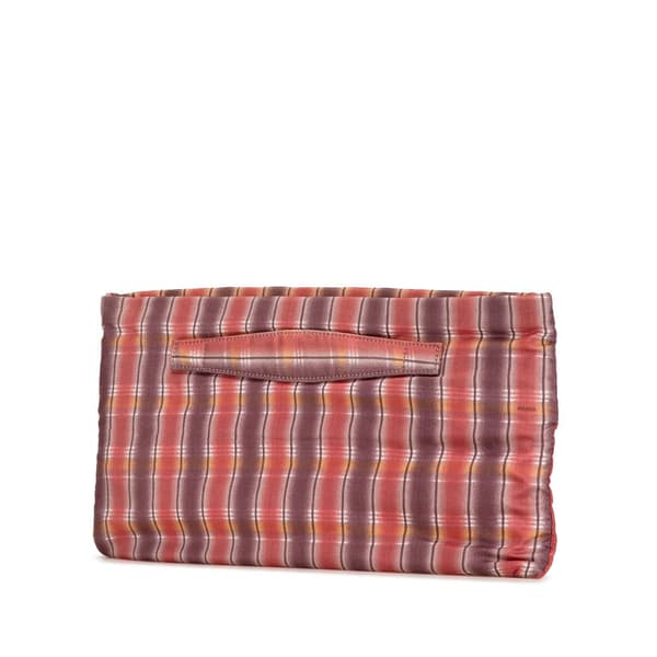 Pre-owned Prada Tessuto Stampato Clutch Pink