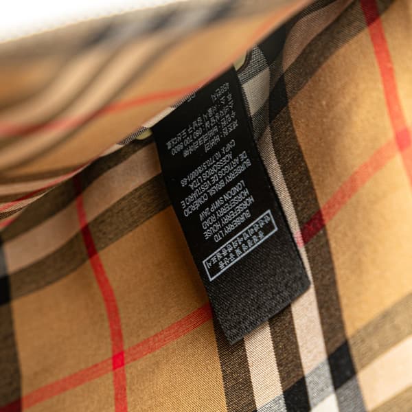 Pre-owned Burberry House Check Coated Canvas Clutch Brown