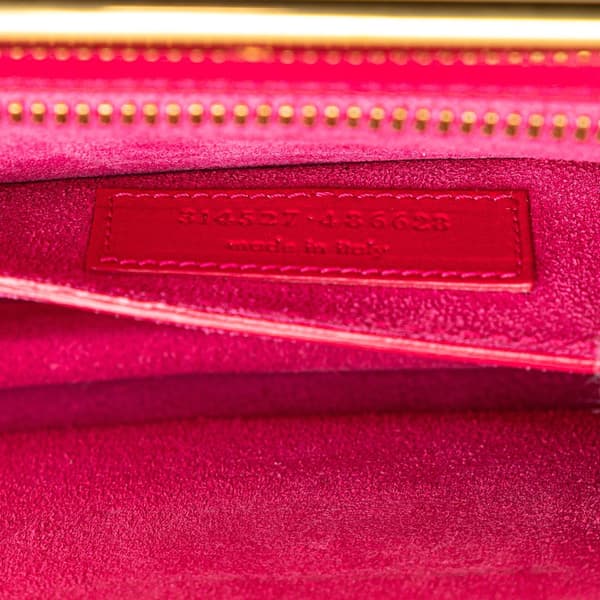 Pre-owned Saint Laurent Smooth Calfskin Lutetia Clutch Pink