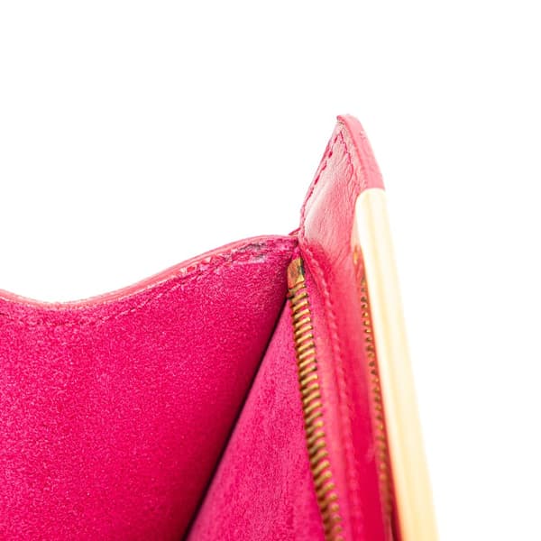 Pre-owned Saint Laurent Smooth Calfskin Lutetia Clutch Pink