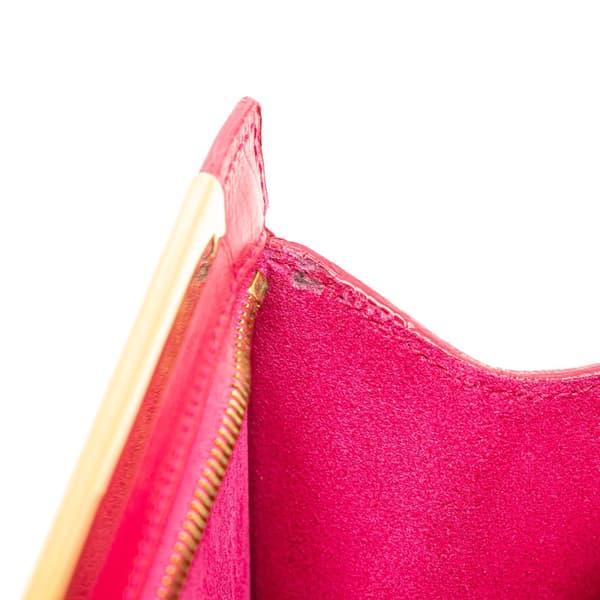 Pre-owned Saint Laurent Smooth Calfskin Lutetia Clutch Pink