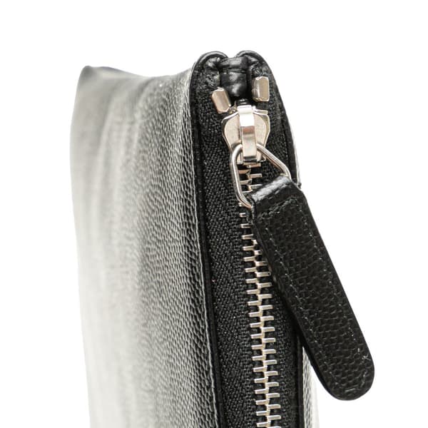 Pre-owned Chanel Medium Caviar Deauville Studded O Case Clutch Black