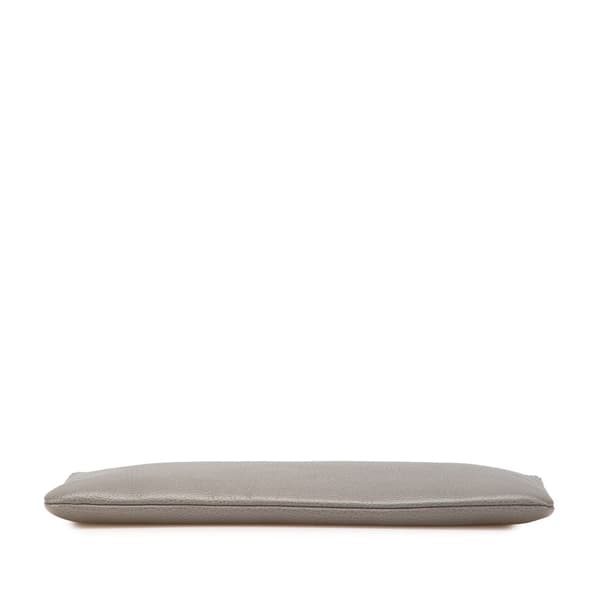 Pre-owned Gucci Calfskin Bamboo Tassel Clutch Gray
