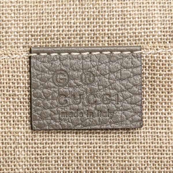 Pre-owned Gucci Calfskin Bamboo Tassel Clutch Gray