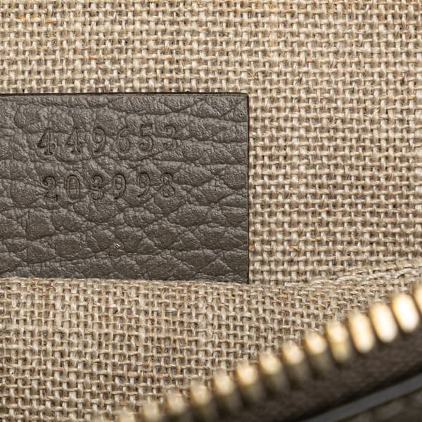 Pre-owned Gucci Calfskin Bamboo Tassel Clutch Gray