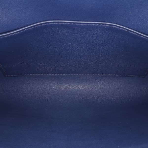 Pre-owned Hermès Chevre Mysore Medor Clutch 23 Blue