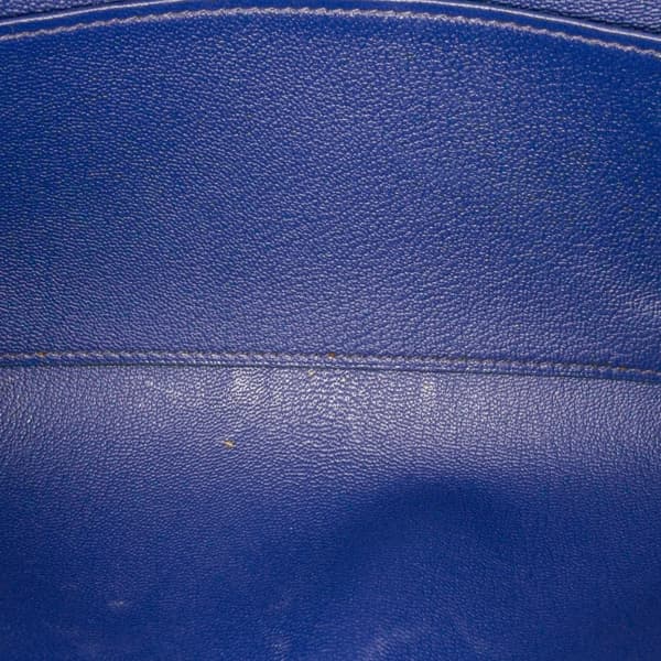 Pre-owned Hermès Tadelakt Medor Clutch 23 Blue