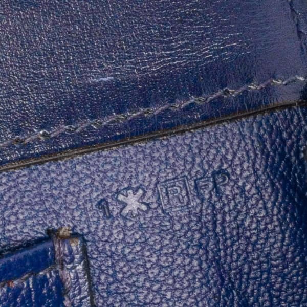 Pre-owned Hermès Tadelakt Medor Clutch 23 Blue