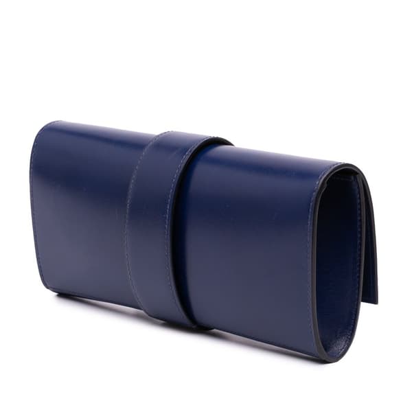 Pre-owned Hermès Tadelakt Medor Clutch 23 Blue