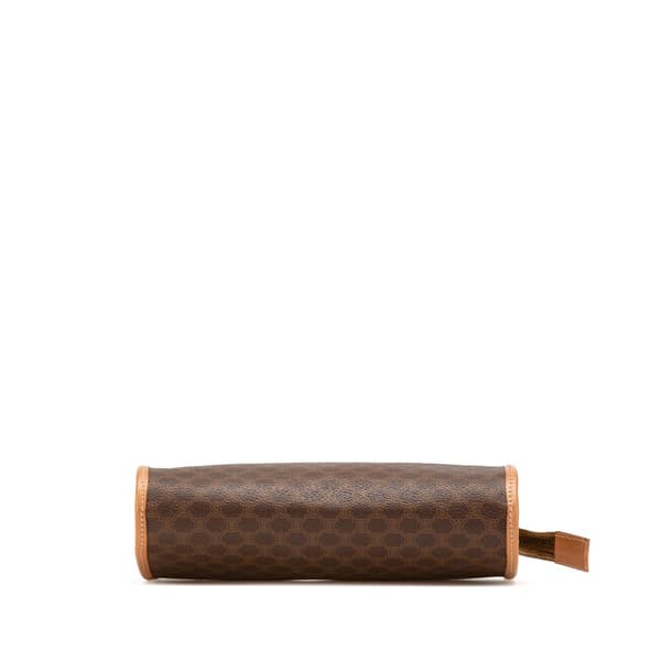 Pre-owned Celine Macadam Coated Canvas Clutch Brown