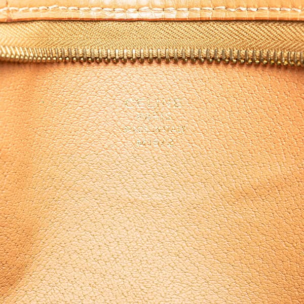 Pre-owned Celine Macadam Coated Canvas Clutch Brown