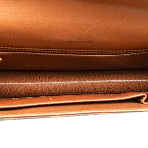 Pre-owned Louis Vuitton Monogram Pochette Dame PM Brown