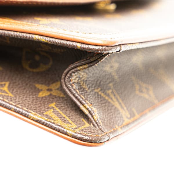 Pre-owned Louis Vuitton Monogram Pochette Dame PM Brown