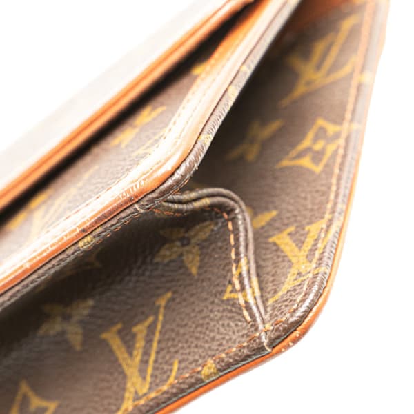 Pre-owned Louis Vuitton Monogram Pochette Dame PM Brown
