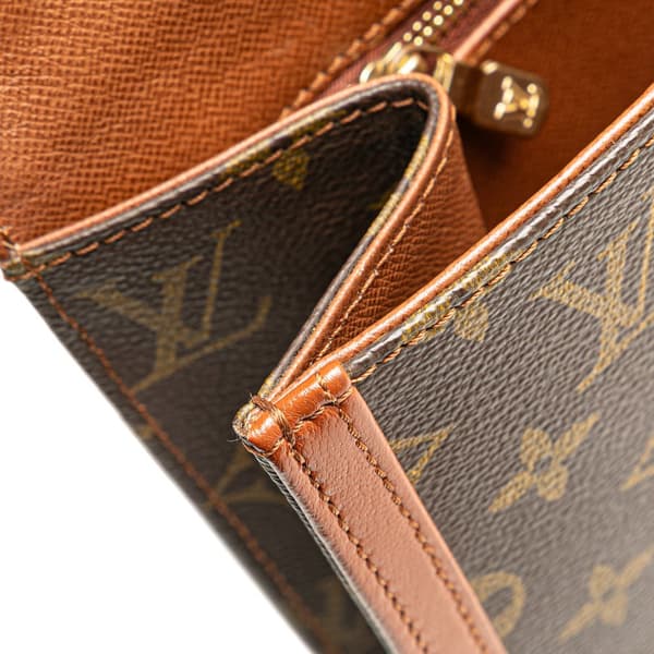 Pre-owned Louis Vuitton Monogram Pochette Dame PM Brown