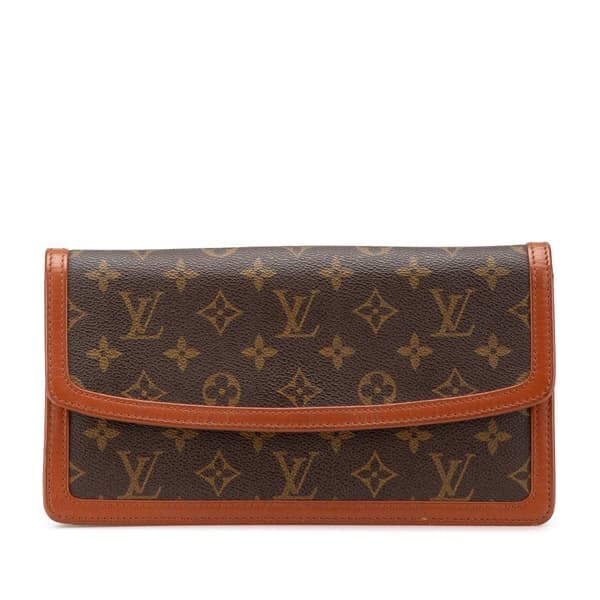 Pre-owned Louis Vuitton Monogram Pochette Dame PM Brown