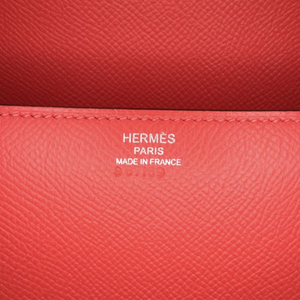 Pre-owned Hermès Epsom Cherche Midi Clutch 22 Red