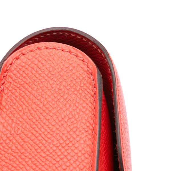 Pre-owned Hermès Epsom Cherche Midi Clutch 22 Red