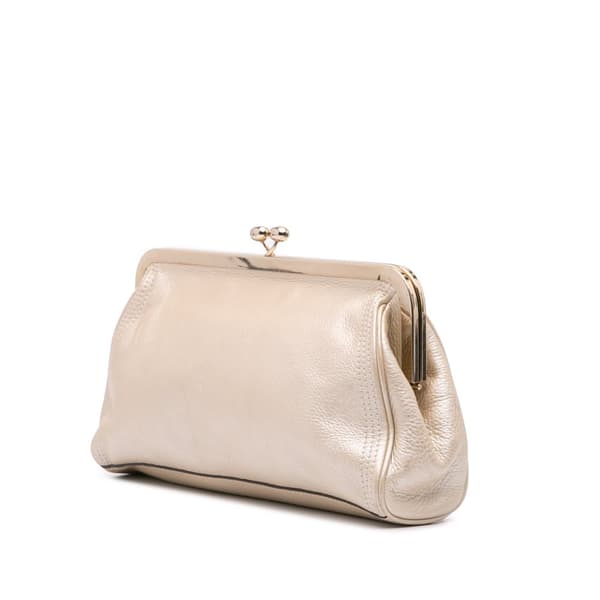 Pre-owned Celine Leather Clutch Gold