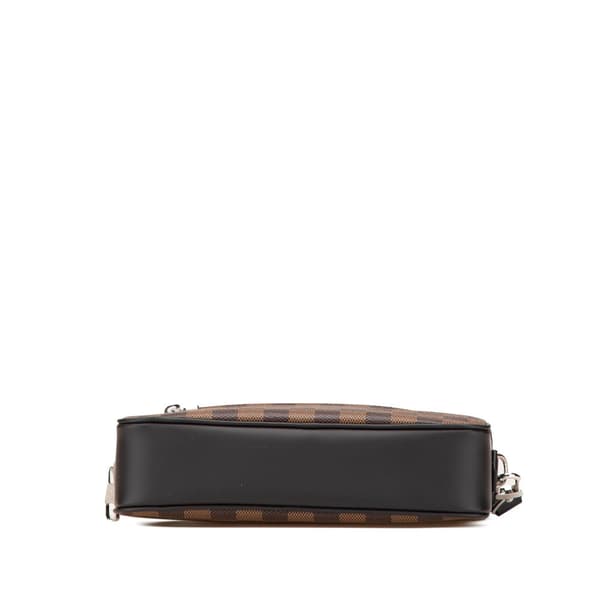 Pre-owned Louis Vuitton Damier Ebene Kasai Clutch Brown