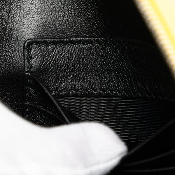 Pre-owned Balenciaga Leather Triangle Clutch M Yellow