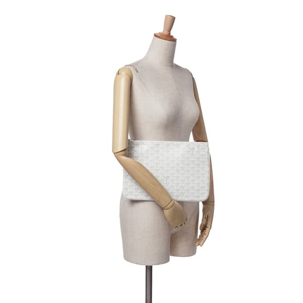 Pre-owned Goyard Goyardine Senat MM White
