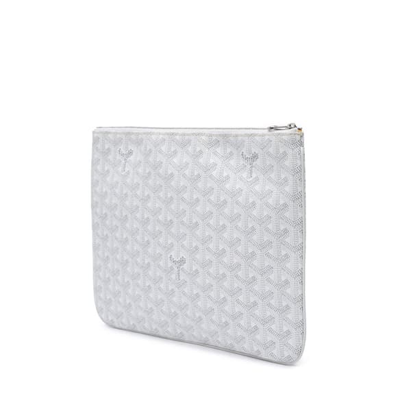 Pre-owned Goyard Goyardine Senat MM White