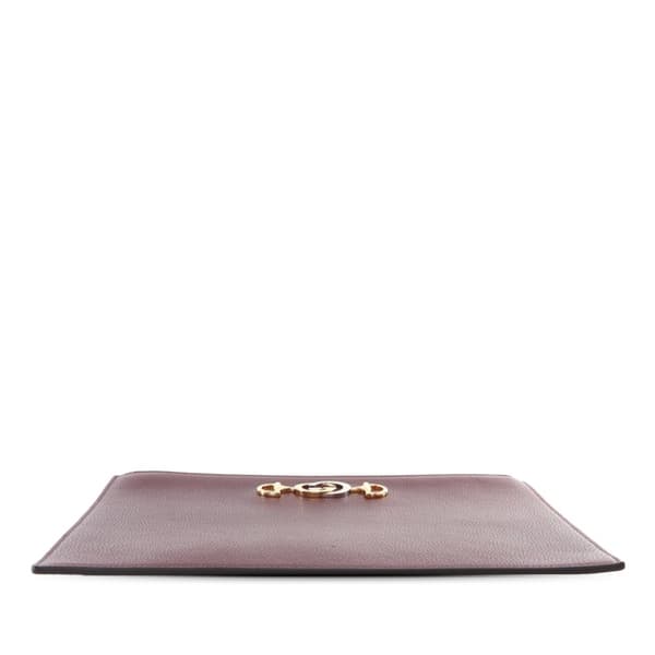 Pre-owned Gucci Leather Zumi Zip Pouch Red