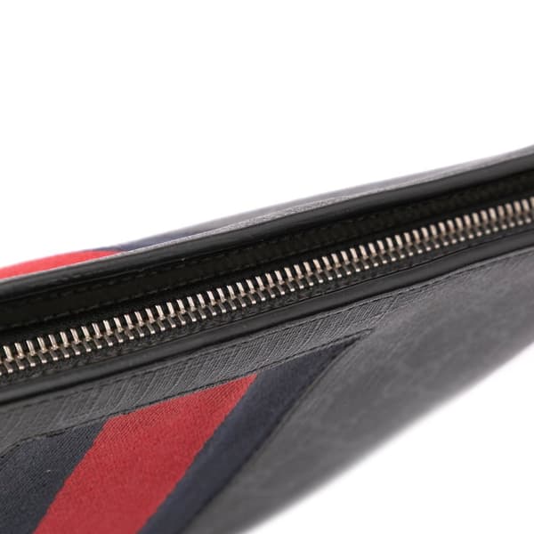 Pre-owned Gucci GG Supreme Web Clutch Black
