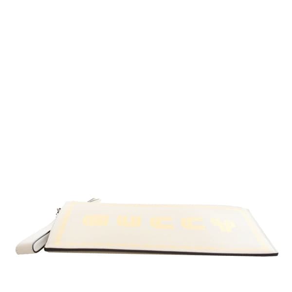 Pre-owned Gucci Leather Guccy Sega Clutch White