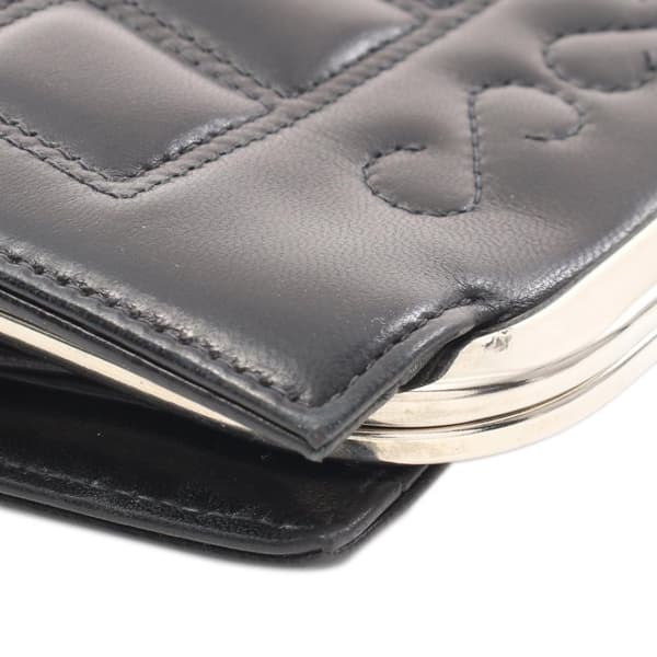 Pre-owned Chanel CC Choco Bar Quilted Lambskin Crystal Frame Clutch Black