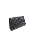 Pikkukuva 2 / 10: Pre-owned Chanel CC Choco Bar Quilted Lambskin Crystal Frame Clutch Black