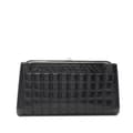 Pikkukuva 1 / 10: Pre-owned Chanel CC Choco Bar Quilted Lambskin Crystal Frame Clutch Black