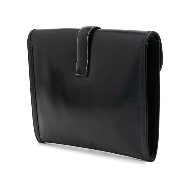 Pre-owned Hermès Box Calf Jige 29 Blue