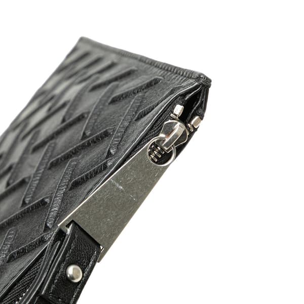 Pre-owned Bottega Veneta Nappa Graphic Clutch Black